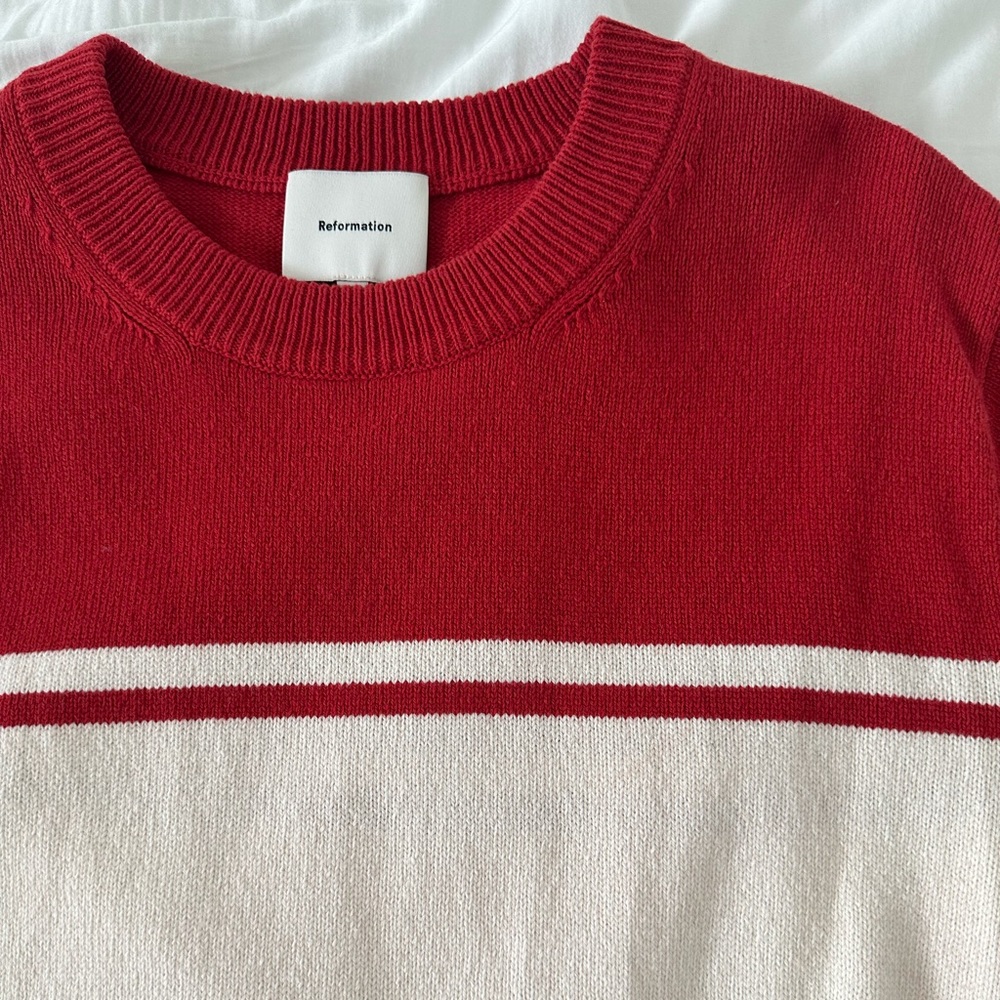 Reformation Cashmere Blend Oversized Crew Sweater - Picture 5 of 9